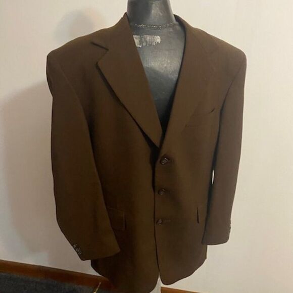 Barry Manufacturing Brown Wool Blend suit, size 46 - Picture 3 of 5